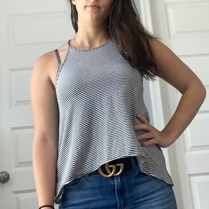 👚 THREE FOR $25 Stripe halter tank top